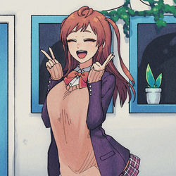This is a pixiv picture whose title is 制服のにくるちゃん.
