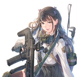 This is a pixiv picture whose title is 武装女子高生.