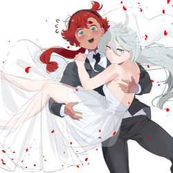 This is a pixiv picture whose title is The Witch and the bride.