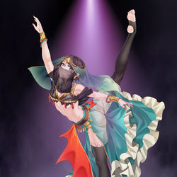 This is a pixiv picture whose title is 魔弾の踊り子.