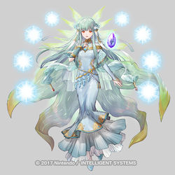 This is a pixiv picture whose title is 【仕事絵】FEH「氷竜の巫女 ニニアン」.