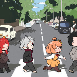 This is a pixiv picture whose title is アビーロード.