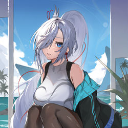 This is a pixiv picture whose title is 申鹤.