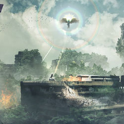 This is a pixiv picture whose title is 天使が来た.