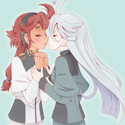 This is a pixiv picture whose title is 魔女と花嫁.