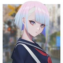 This is a pixiv picture whose title is Lucy 【女子高生】.