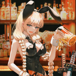 This is a pixiv picture whose title is 🍺🖤.