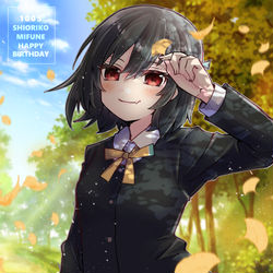 This is a pixiv picture whose title is 三船栞子さんお誕生日おめでとうございます.