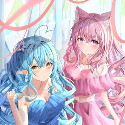 This is a pixiv picture whose title is らみこよドレス.