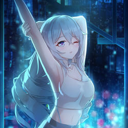 This is a pixiv picture whose title is DAY65 我TM被AI薄纱.