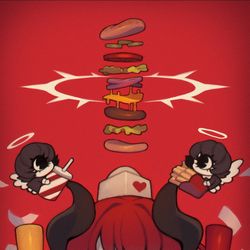 This is a pixiv picture whose title is bad for health good for the soul.