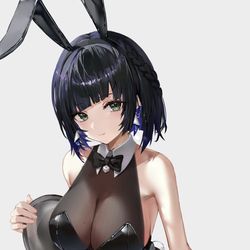 This is a pixiv picture whose title is 夜蘭(バニー).