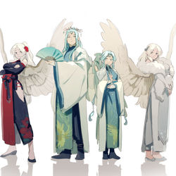 This is a pixiv picture whose title is 【創作】寒江の雪 2.
