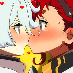 This is a pixiv picture whose title is スレミオ☆Kiss！.