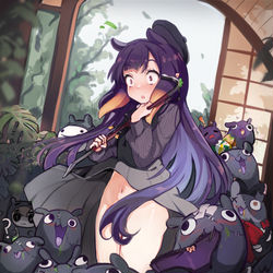 This is a pixiv picture whose title is Ina zombie takodachi.