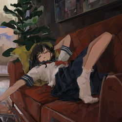 This is a pixiv picture whose title is 眯.