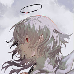 This is a pixiv picture whose title is 天に帰りそびれた.