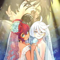 This is a pixiv picture whose title is 水星の魔女.