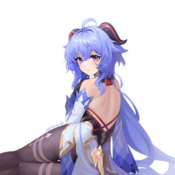 This is a pixiv picture whose title is 甘雨.