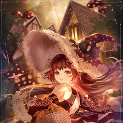 This is a pixiv picture whose title is きのこ魔女のハロウィン.