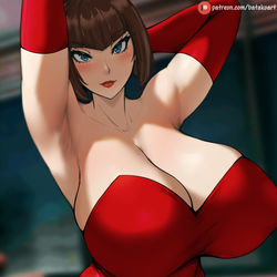 This is a pixiv picture whose title is Thicc Anna Williams.