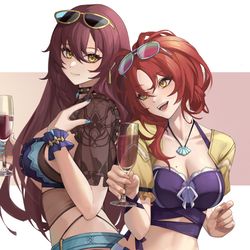 This is a pixiv picture whose title is “共饮此杯吧！”.