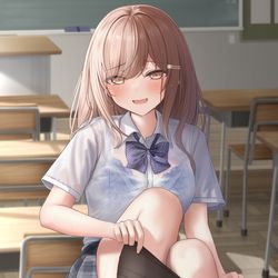 This is a pixiv picture whose title is びしょびしょになっちゃった、急に降ってくるんだもん….
