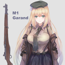 This is a pixiv picture whose title is ドスケベ半自動小銃M1ガーランド.