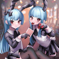 This is a pixiv picture whose title is バニーな双子.