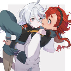 This is a pixiv picture whose title is 私の花婿に何か用？.