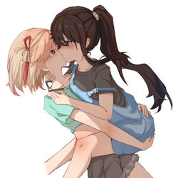 This is a pixiv picture whose title is kiss.