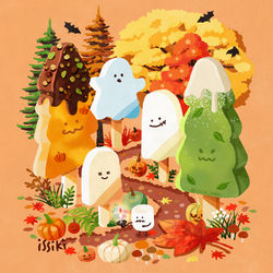 This is a pixiv picture whose title is おばけアイスキャンディの森.