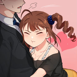 This is a pixiv picture whose title is 駆けつけて抱きつく奈緒.