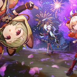 This is a pixiv picture whose title is 原神2周年.