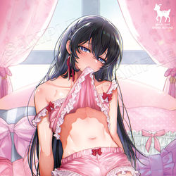 This is a pixiv picture whose title is 【お仕事】おなプレ【男の娘】.