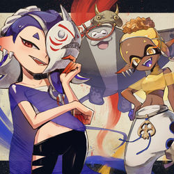 This is a pixiv picture whose title is すりみ連合.