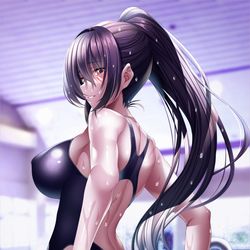 This is a pixiv picture whose title is オリジナルイラスト　その１　スク水少女.