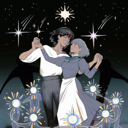 This is a pixiv picture whose title is ハウルの動く城.