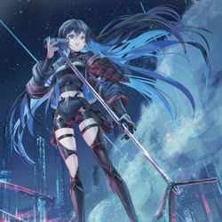 This is a pixiv picture whose title is "PLAYER".