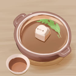 This is a pixiv picture whose title is 湯豆腐.