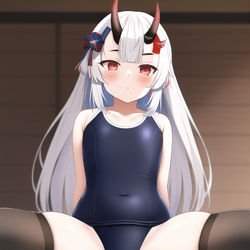 This is a pixiv picture whose title is nkr school swimsuit.