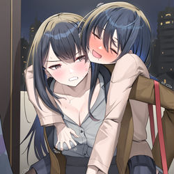 This is a pixiv picture whose title is 残業ばっかりのOL姉さん13.