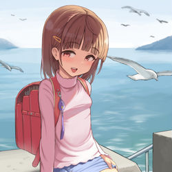 This is a pixiv picture whose title is 日向ぼっこをする子.
