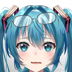 This is a pixiv picture whose title is ウチのミクちゃんが愛用の眼鏡を無くしてしまったようです.