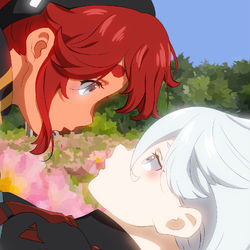 This is a pixiv picture whose title is 狸と狐.