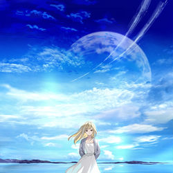 This is a pixiv picture whose title is 時短フォトバッシュ・ウユニ塩湖風　の描き方.