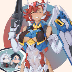 This is a pixiv picture whose title is 为了给BANDAI带货被迫营业的小狸猫.