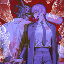 This is a pixiv picture whose title is チェンソーマン.