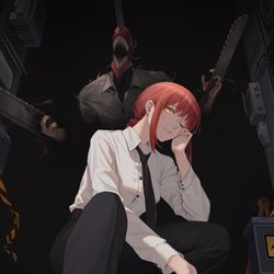This is a pixiv picture whose title is チェンソーマン.