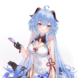 This is a pixiv picture whose title is 甘雨.